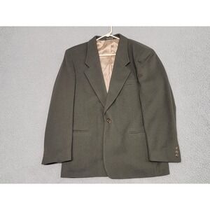 Vintage Zylos George Machado Blazer Mens 42R Green Cashmere Blend Sport Coat 80s